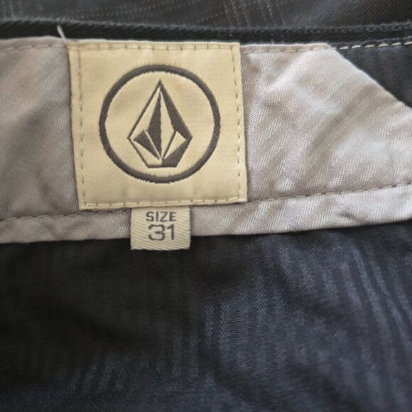 VOLCOM Frickin Plaid Short Mens Size 31 Black Gray - Picture 9 of 11